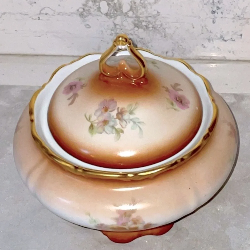 Royal Porzellan Bavaria KPM Hand Thrown Covered Bowl Vintage Made in Germany - Picture 2 of 13